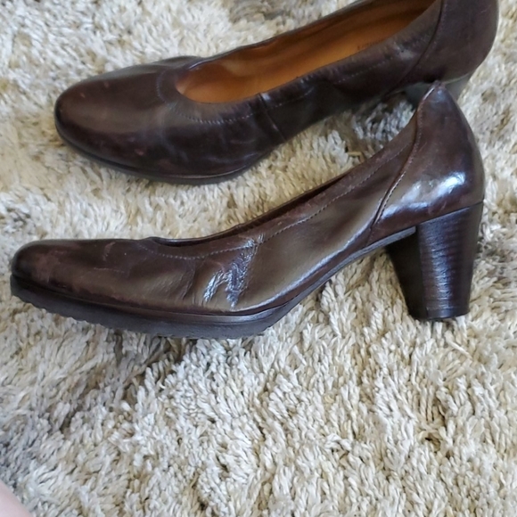 Gabor brown leather heels - Picture 4 of 8